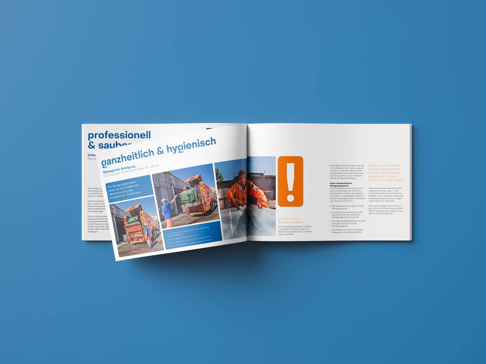 Innenansicht einer Contreag Broschüre im Rebranding