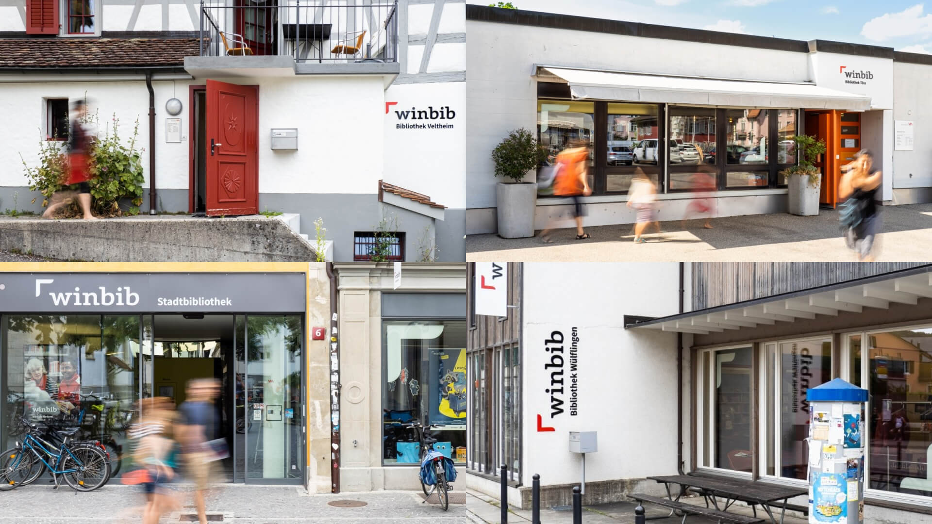 Ansichten winbib Logo am Gebäude