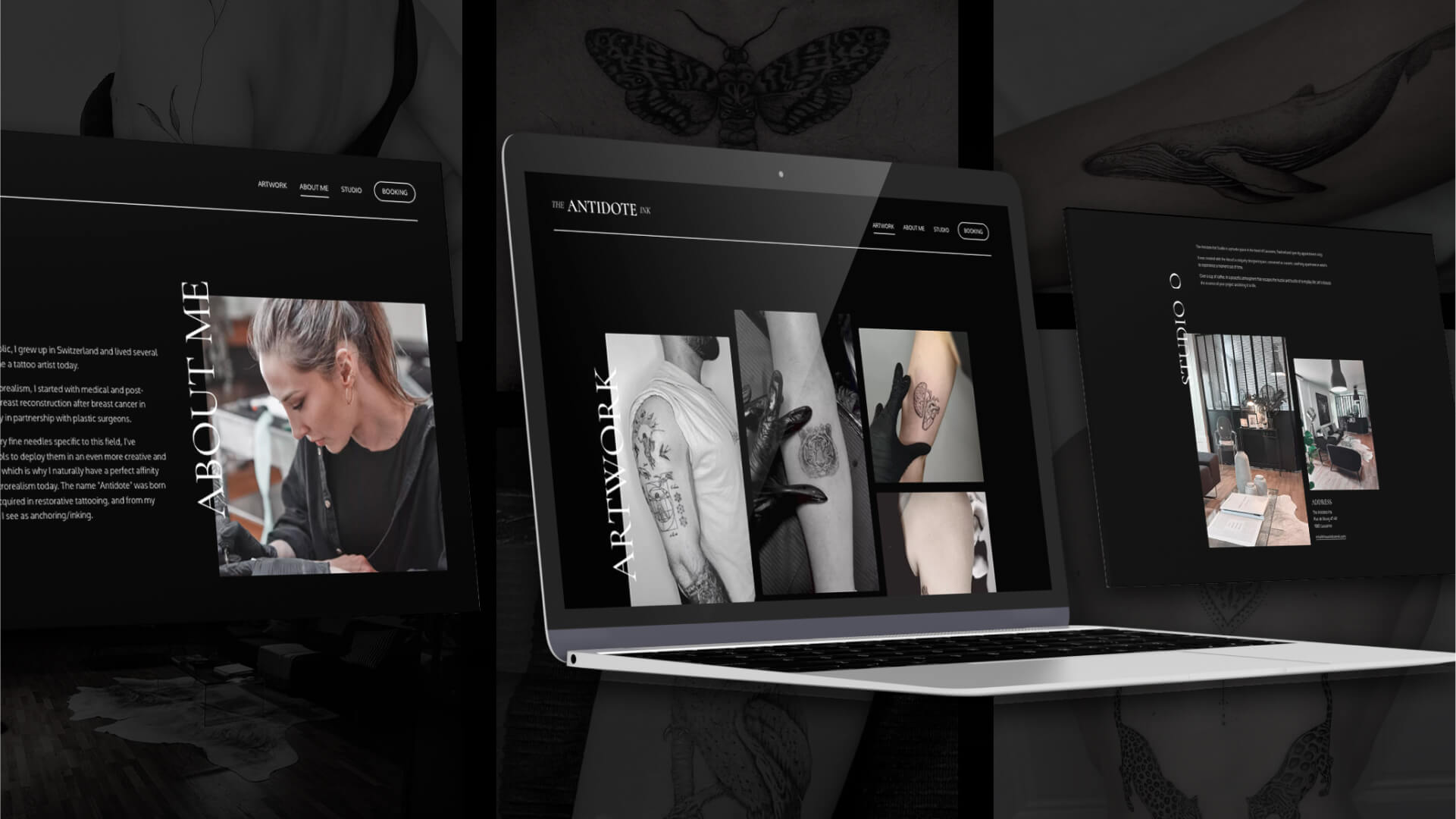 Landingpage von Antidote Ink